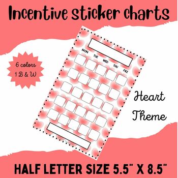 Preview of Incentive Sticker Charts / Valentines