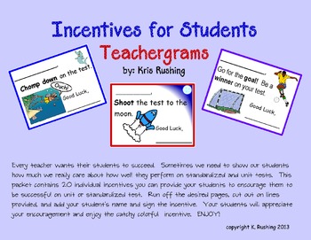 Preview of Incentives for Students - Teachergrams