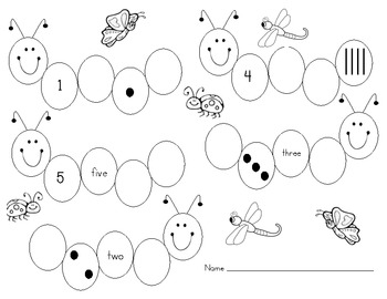 Inchworm Tally Mark Practice by The Fireflies | Teachers Pay Teachers