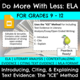 Including Text Evidence | Open Ended | Essay | Literary An