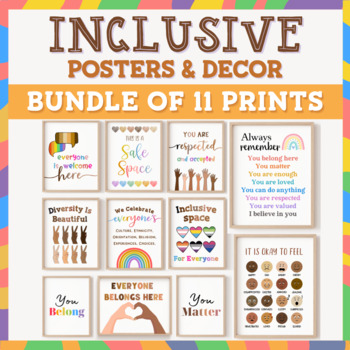 Preview of Inclusion Bulletin Board Social Justice Posters Diversity and Inclusive LGBTQ