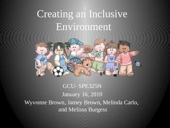 Preview of Inclusion Power Point
