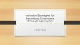 Inclusion Strategies for Secondary Classrooms Working with