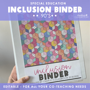 Preview of Inclusion Teacher Binder (90s Style) | For Co-Teaching Special Education