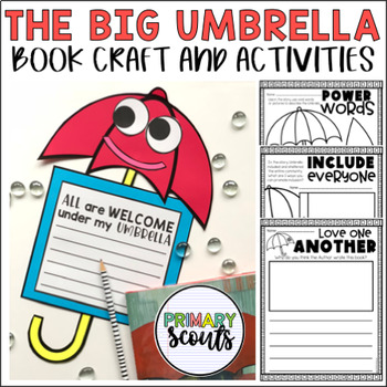 Preview of The Big Umbrella Read Aloud Activities | Spring Craft | Umbrella Craft