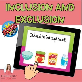 Preview of Inclusion and Exclusion Following Directions Speech Therapy