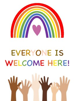 Inclusive Classroom Posters (rainbow theme) by MamaBearHair | TPT