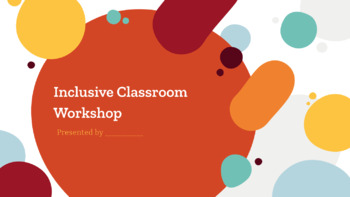 Preview of Inclusive Classrooms Workshop (Editable)