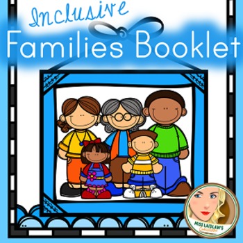 Preview of Inclusive Families Booklet for Primary Learners and Beginning Readers FREEBIE