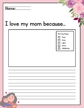Preview of Inclusive Mother's Day Writing Prompt-- Mom, Aunt, Grandma, Stepmom, Etc.