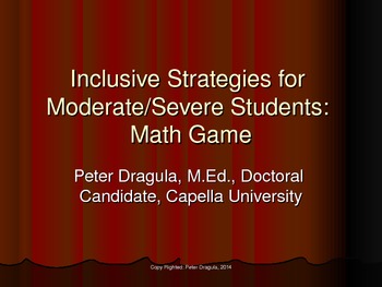 Preview of Inclusive Strategies for Moderate/Severe Students: Interactive Math Game