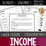 Income Lesson Unit Consumer Math Life Skills Special Education