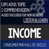 Income Listen and Learn- Consumer Math Special Education
