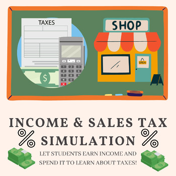 Preview of Income & Sales Tax Interactive Activity! Make Social Studies fun!