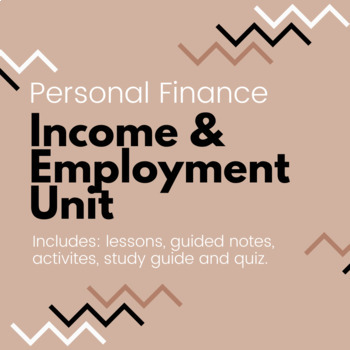 Preview of Income and Employment Unit: Personal Finance