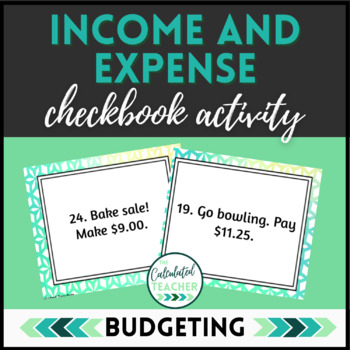 Preview of Income and Expense Task Cards - Checkbook Activity