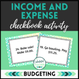 Income and Expense Task Cards - Checkbook Activity