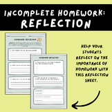 Incomplete Homework Reflection