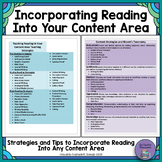 Incorporating Reading in Your Content Area Strategies