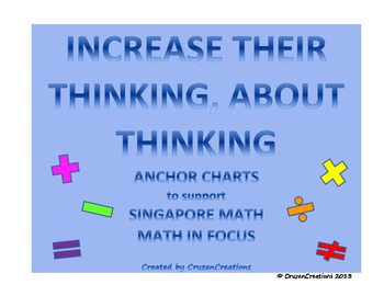 Preview of Singapore Math Increase Their Thinking Anchor Charts