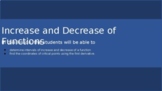 Increase and decrease of functions