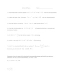 Increasing Decreasing Rolle's Theorem