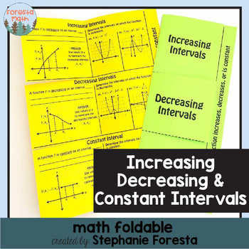 Preview of Increasing, Decreasing, and Constant Interval Foldable