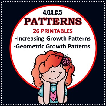 Preview of Increasing Growth Patterns and Geometric Growth Patterns Worksheets - 4th Grade