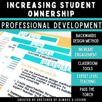Preview of Increasing Student Ownership in the Classroom Professional Development Session