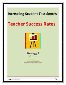 Preview of Increasing Student Test Scores:  Teacher Success Rates