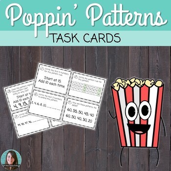 Preview of Increasing and Decreasing Patterns Task Cards - Poppin' Patterns
