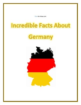 Preview of Incredible Facts about Germany:  Video Guide - Distance Learning Friendly