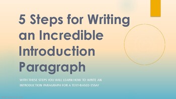 Preview of Incredible Introduction Paragraph in 5-Steps