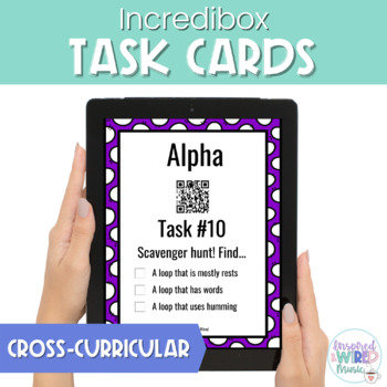 Preview of Incredibox Task Cards with QR Codes | Distance Learning