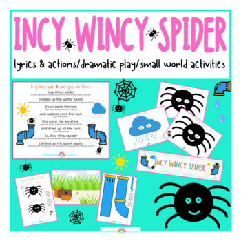 Incy Wincy Spider Lyrics and Actions + FREE Activities - Learning