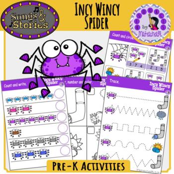 Preview of Incy Wincy Spider Pre-K Activities