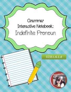 Preview of Indefinite Pronoun Interactive Notebook Foldables and Resources