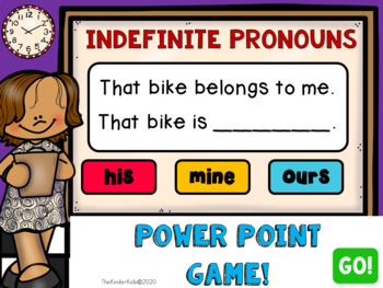 Preview of Indefinite Pronouns PowerPoint Game