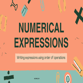 Preview of Independant Work Packet Numerical Expressions Math Lesson Slides Grades 4th-8th