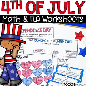 Preview of Independence Day | 4th of July Activities | Patriotic Math and Reading