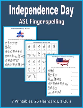 Preview of Independence Day - ASL Fingerspelling (Sign Language)