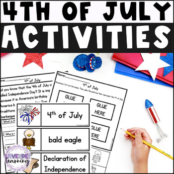 Preview of 4th of July Activities for Kindergarten & 1st Grade - Independence Day Activity