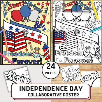 Preview of Independence Day Collaborative Poster Project - Celebrate Freedom!