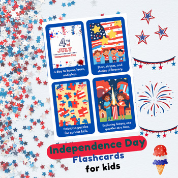 Preview of Independence Day Flashcards For Kids