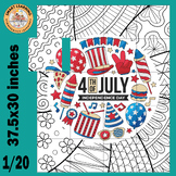 Independence Day July 4th coloring pages activities Collab