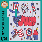 Independence Day July 4th coloring pages activities Collab