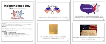 Preview of Independence Day Mini Book