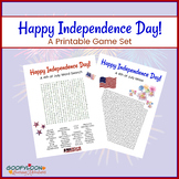Independence Day Printable Game Set Word Search and Maze