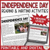 Independence Day Reading and Writing Activities | Fourth of July