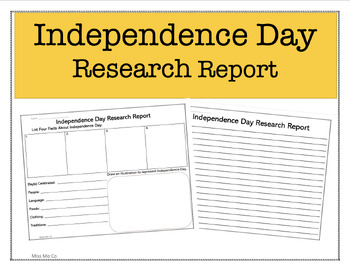 Preview of Independence Day Research Report